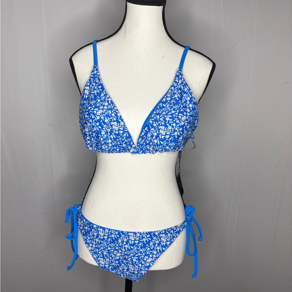 Blue Floral Bikini Set